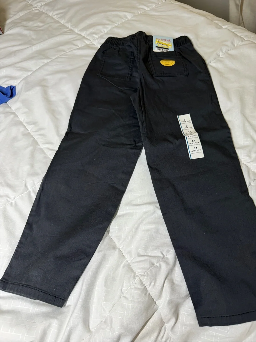 2 pair Cat & Jack Kids' Wide Leg Cargo Pants - Tan and Black (5T)